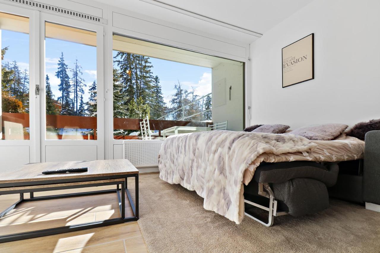 Appartement Cosy Et Renove Au Coeur De La Station Crans-Montana Ngoại thất bức ảnh